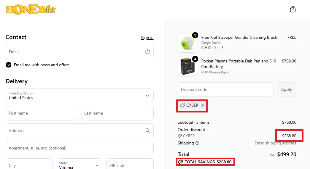 Vapehoneystick 20% off discount coupon code